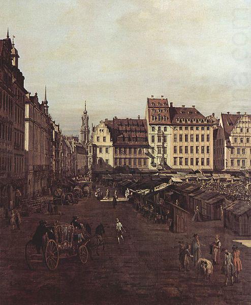 Bernardo Bellotto Ansicht von Dresden, Der Altmarkt von der Seegasse aus china oil painting image